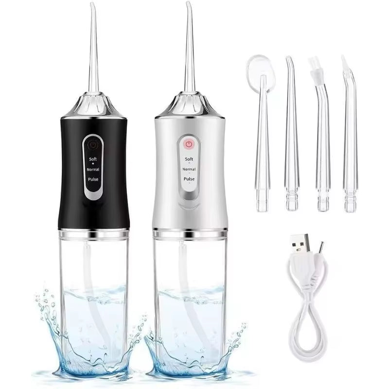 Oral Irrigator Portable Teeth Irrigator USB Rechargeable Waterproof Teeth Scrubber 3 Modes Clean Teeth Suitable Children Adults