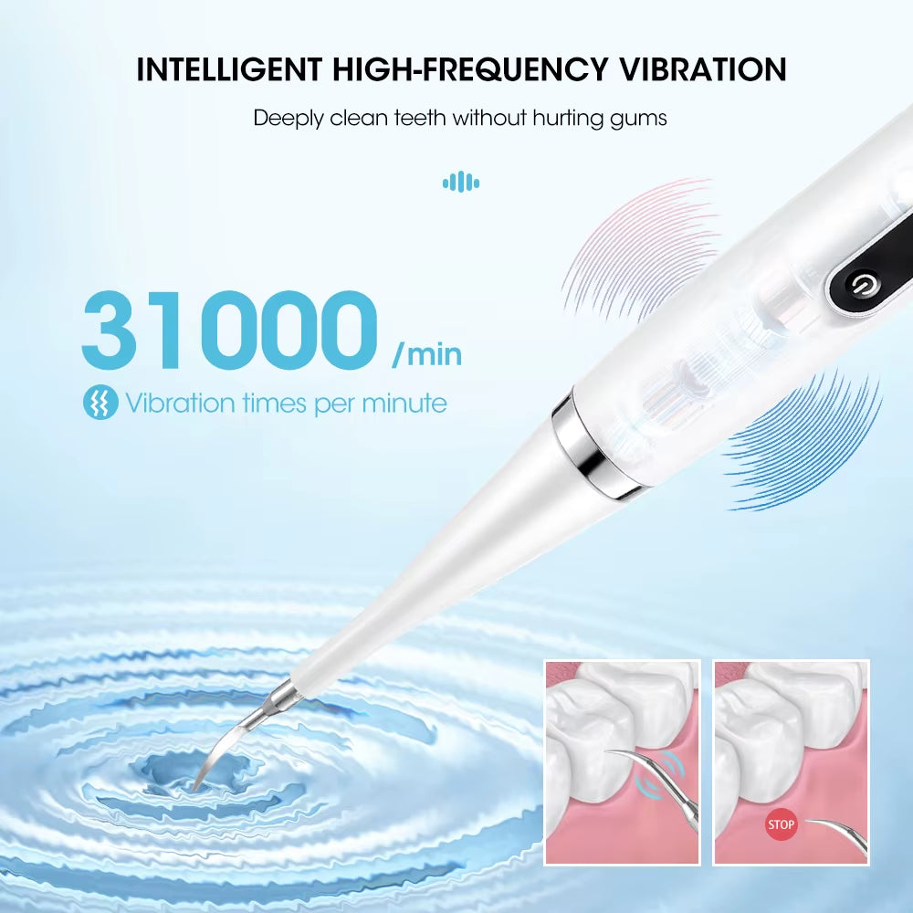 Electric Toothbrush Dental Calculus Scaler 5 Modes Oral Teeth Tartar Remover Plaque Stains Removal Teeth Cleaner Teeth Whitening